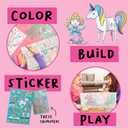 Creativity for Kids Wonder Worlds 3D Coloring Book: Fairy Tale - Unicorn and Princess Kids Coloring Art Set, Boys and Girls Gifts (Ages 5+) (1 Kit)