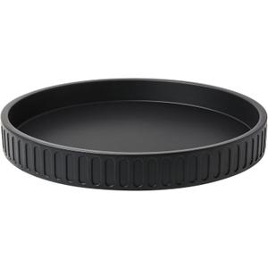 12in Decorative Tray for Coffee Table Tray Decor, Black 100% Solid Concrete Decorative Round Tray for Kitchen, Living Room, Home Decor