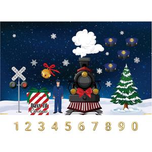 Spiareal Large Christmas Train Bulletin Board Set Winter Express Classroom Decorations Train Hat Paper Cutout for Bulletin Board Wall Chalkboard Christmas Party Snowy Holiday Decor Photography Event