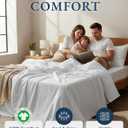 LANE LINEN 100% Organic Cotton California King Sheets Set, 4-Piece Pure Long Staple Percale Weave Ultra Soft Best Bedding Sheets for Bed, Fits Mattress Upto 15" Deep Cal King Sheets- White