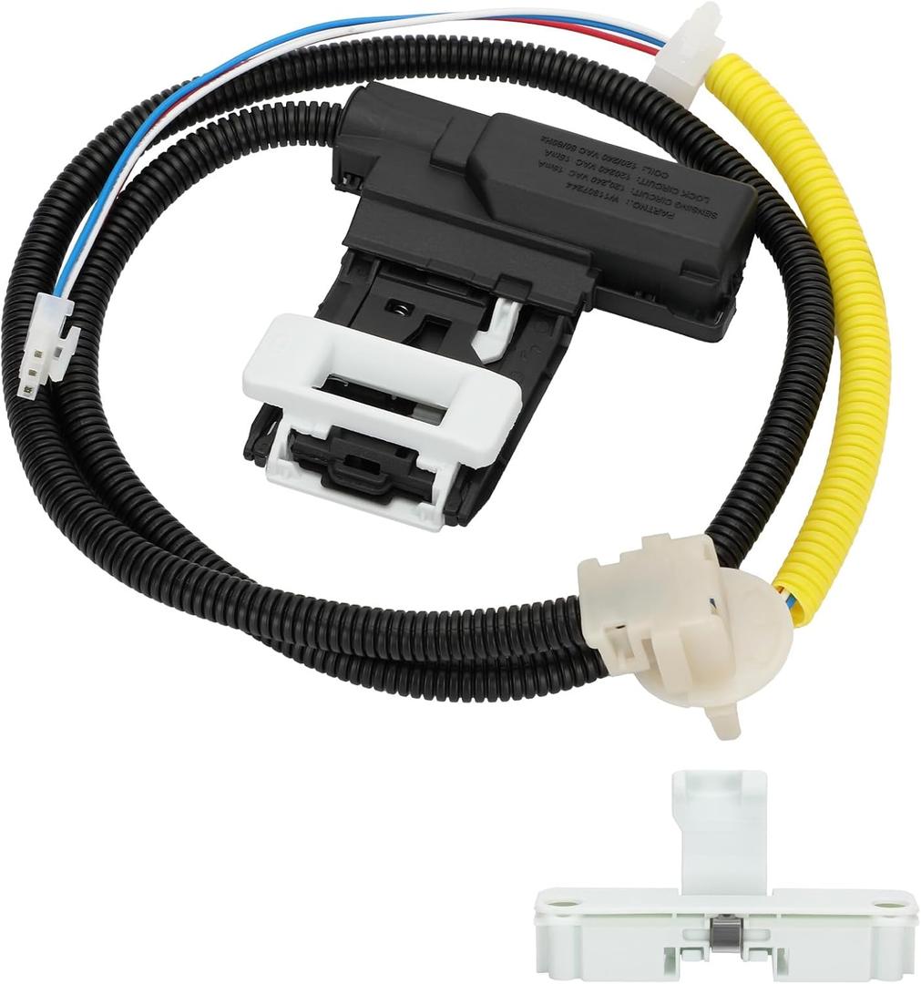W11307244 W10682535 Washer Lid Lock Switch with W10837741 Washer Lid Strike by Micnce, Replacement for Kenmore Maytag Whirlpool Amana Washing Machine, Replace PS12704713 AP6832601 4920959 W10838613