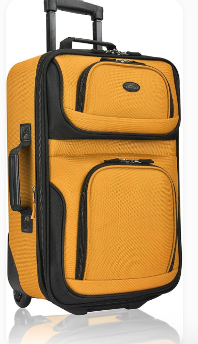 U.S. Traveler Lightweight Rolling 20" Carry On Luggage Softside Suitcase