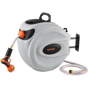Retractable Hose Reel Water Hose Reel 84'x5/8" 180° Swivel Wall-Mounted