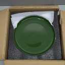 10.25-Inch Dinner Plates Set of 4, Dual Glaze Stoneware Plates, Microwave and Dishwasher Safe, Ceramic Plates for Everyday Dining, Forest Glaze Green