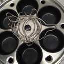 EXCELSTEEL Non Stick Easy Use Rust Resistant Home Kitchen Breakfast Brunch Induction Cooktop Egg Poacher, 6 Cup, Stainless Steel, Round