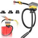 Ecarke Auto Shut-Off 3.2GPM Cordless Fuel Transfer Pump, Compatible with DeWalt 20V Milwaukee 18V Battery, Leak-Proof Electric Pump for Gasoline Diesel to Car Truck Boat (Without Battery) (Yellow)