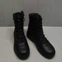 NORTIV 8 Men's Military Tactical Work Boots Side Zipper Leather Motorcycle Combat Boots Trooper(6-8 Inches) (9.5)