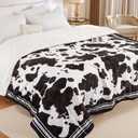 CAROMIO Heated Electric Blanket King Size with LCD Dual Controller, Cow Print Heating Blankets, 10 Heat Levels & 1-12H Time Settings, ETL Certified, Machine Washable, Brown Black, 100" x 90"