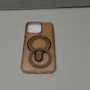 DOMAVER Magnetic Case for iPhone 15 Pro Max 6.7" with Stand [Compatible with Mag Safe], Glitter Bling Translucent Slim Back Shockproof Protective Soft Cover with Bling Kickstand for Women Girls- Black