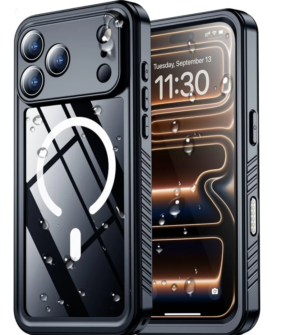 SPIDERCASE Magnetic for iPhone 17 Pro Case Waterproof,Built-in Screen & Camera Lens Protector[IP68 Waterproof] [Military Grade Shockproof] Full Body Protection Cover for iPhone 17 Pro 6.3’’,Black
