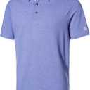 Men's Polo Shirts Short Sleeve Cotton Blend Moisture Wicking Dry Fit Performance Collared Golf Shirts for Men (Blue, XXL)