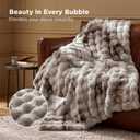 Bedsure GentleSoft Fluffy Fuzzy Twin Blanket, Soft Cozy Fleece Faux Fur Blanket, Pink Decorations Minky Velvet Couch Cover, Thick Warm Plush Women Men Birthday Gifts, 870GSM, Tie-dye Brown