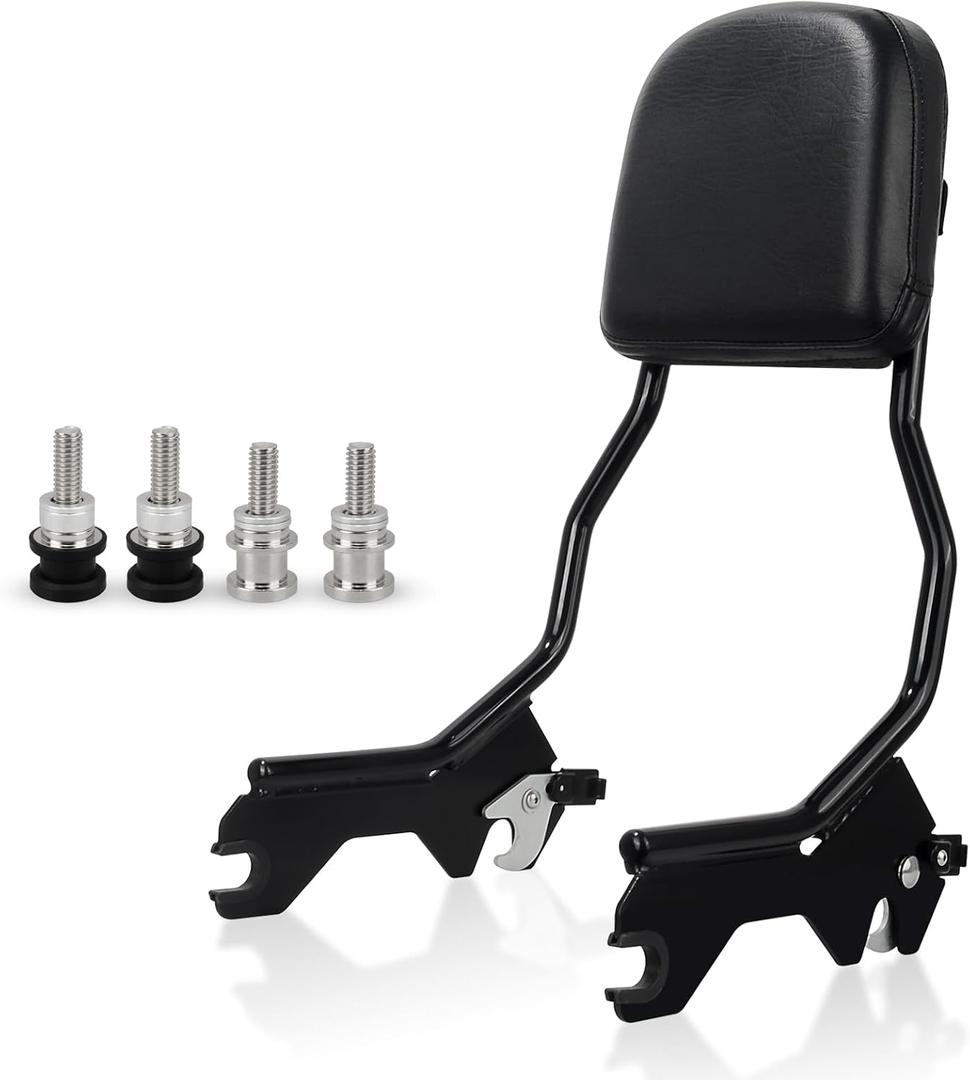 Upright Sissy Bar Backrest w/Docking Kit for Harley Softail 2018-2025