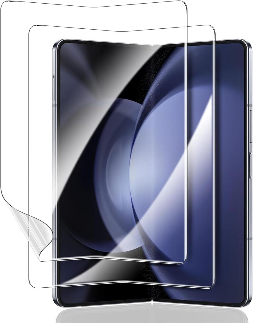Fotbor [2 Pack] for Samsung Galaxy Z Fold 5 Screen Protectors Flexible Soft Inner Screen EPU Protective Film Full Coverage Clear Bubble-Free Case Friendly Screen Protector for Galaxy Z Fold 5, 7.6-Inch (Transparent)