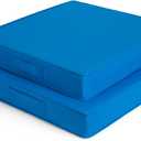 Detiblue Outdoor Chair Cushions Set of 2,20x20x3 Outdoor Seat Cushions for Patio Furniture,Waterproof Patio Chair Cushions with Ties & Handle(Light Blue)
