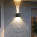 4-Pack Outdoor Wall Lights Exterior/Interior. 4.33''Square Modern LED Wall Sconce,Up Down Lights Outdoor IP65 Exterior Light Fixtures.15W Warm Light 3000K Aluminum Outdoor Wall Lighting Fixtures.