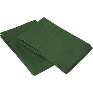 Elegant Comfort Wrinkle & Fade Resistant 1500 Premium Hotel Quality Microfiber Ultra Soft Luxurious 2-Piece Pillowcases, Standard Size, Hunter Green