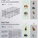LURIVA Small Animal Playpen, Guinea Pig Cages, Pet Playpen, Rabbit Cage,Small Animal Cage, Puppy Kitten Dog Playpen, Indoor Outdoor Portable Metal Wire Yard Fence,15 X 12 Inch, 28 Panels, Black