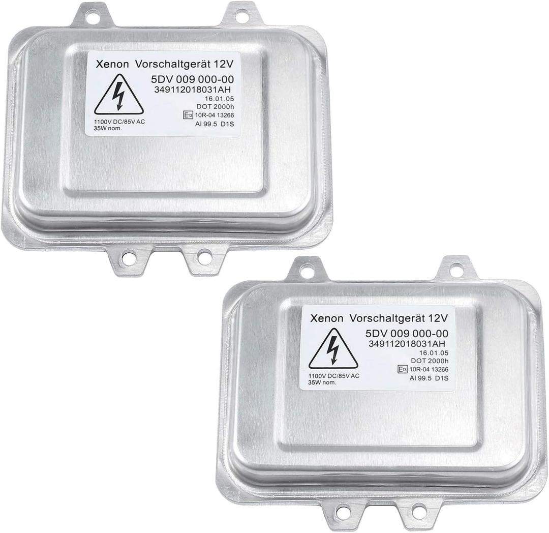 5DV00900000 68030815AA 2PCS Xenon HID Headlight Ballast Control Unit Compatible with Cadillac Escalade E60 E61 Lincoln MKZ Zephyr Jetta Golf Rabbit Part# 5DV 009 000-00