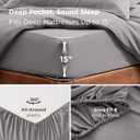 Bedsure Duvet Cover with Fitted Sheet Queen - Cooling Deep Pocket, Hotel Luxury Soft Double Brushed Bedding Set with Zipper Closure, 1 Duvet Cover, 1 Fitted Sheet, 2 Pillow Shams, NO Comforter, Grey