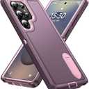 BaHaHoues for Samsung Galaxy S25 Ultra Case for Samsung S25 Ultra Phone Case with Built in Kickstand, Shockproof/DropProof Military Grade Protective Cover for Galaxy S25 Ultra (Night Purple/Baby Pink)
