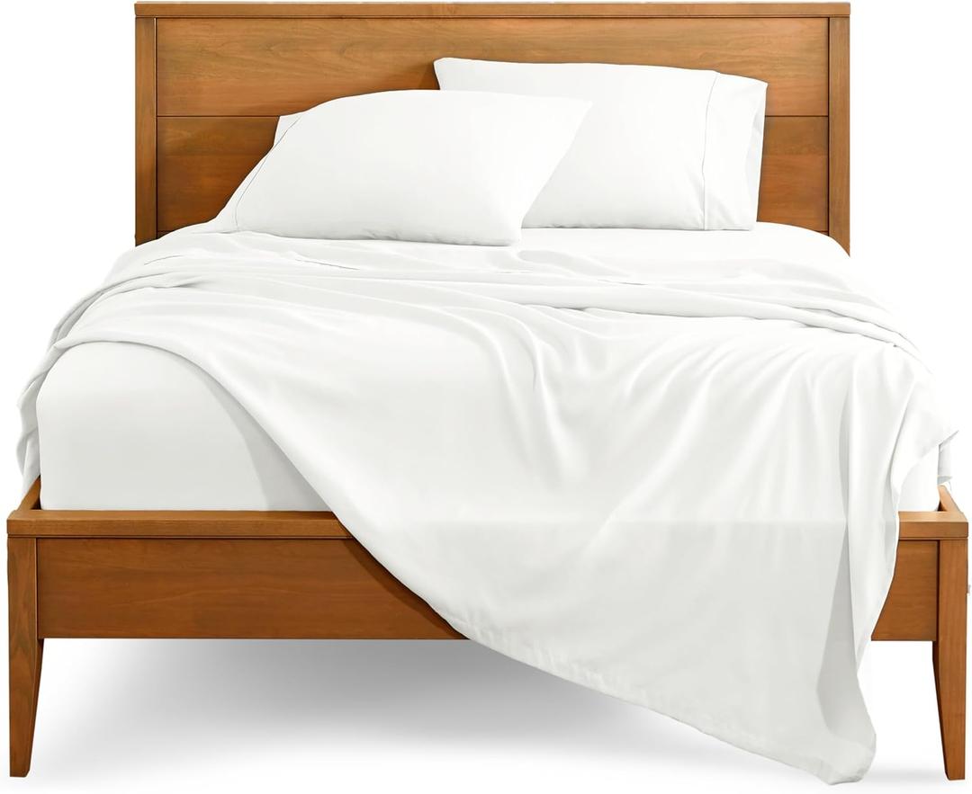 Bare Home Queen Sheet Set - 1800 Ultra-Soft Microfiber Queen Bed Sheets - Double Brushed - Deep Pockets - Easy Fit - 4 Piece Set - Bedding Sheets & Pillowcases (Queen, Cream)