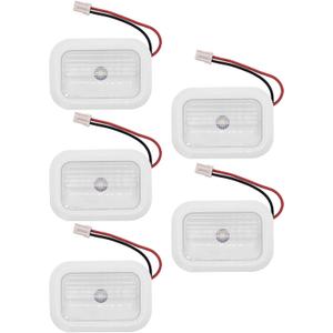 5 Pack W10843353 W11205083 W10695459 Light Bulb Compatible with Whirlpool Refrigerator Light Bulb Replacement Refrigerator LED Light Module Assembly White