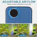 Ultra-Quiet Aquarium Air Pump & Bubbler, 5.5W Adjustable Aerator with Anti-Backflow Check Valves & Air Stones, for 20-150 Gallon Fish Tanks, Ensures Highly Oxygenated Water for Healthy Fish