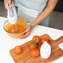 OVENTE 5-Speed Electric Hand Mixer with Stainless Steel Mixing Whisk, Snap-On Storage Case, Portable & Lightweight 150W Motor, Compact Handheld Mixer for Baking, Blending or Cooking, White HM151W