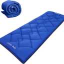 KingCamp Cot Mattress, Portable Lightweight Camping Sleeping Mat Soft Comfortable Non-Slip Cot Pad for Camp Cot, RV Bunk & Twin Beds (75" x 25" x 1.2", Diamond Navy L 1.6 lb)