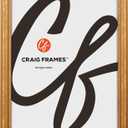 Craig Frames 11x17 Picture Frame Gold Ornate Style, 3/4 Inch Wide Solid Wood Moulding with Vintage Beaded Detail, Glass and Backing Included, Wall Display Frame for Art and Photos