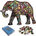 Animal Shaped Jigsaw Puzzles Adults and Kids Impossible Funny Education Puzzle (Elephant 159 Pieces)