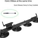 ROCKBROS Suction Cup Bike Rack for Car Roof Top Sucker Bike Rack Quick Release Aluminium Alloy Bike Carrier with Sucker for 2 Bike