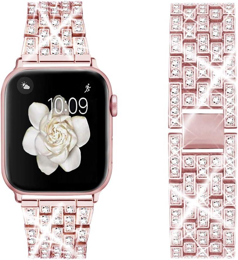 Dsytom Bing Bands Compatible with Apple Watch Band 38mm 40mm 41mm 42mm 44mm 45mm 46mm 49mm, Jewelry Replacement Strap for iWatch Series Ultra 2 10/9/8/7/6/5/4/3/2/1/SE Ultra