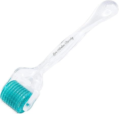Gin Amber Beauty Derma Skin Roller 0.25mm Microneedling Face Roll Microdermabrasion Tool 192 Real Individual Facial Microneedling with Case
