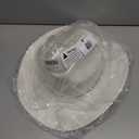 22"-23.2" 100% Suede Western Cowgirl Hat for Women,3.5" Wide Brim,Built-in Elastic Sweatband (White)