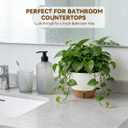 7/6.5/6/5.5/5 Inch Self Watering Pots, Plastic Flower Pots with Multi Mesh Drainage Holes and Deep Reservoir for Indoor Outdoor Garden Plants and Flowers (White, 5/5.5/6/6.5/7)