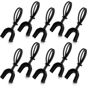 Dunzy 10 Pcs Strapped Mouth Guard Sports Mouthguard with Strap No Boiling Mouthguard Adult Youth Football Mouthpiece Mouth Protector for Boxing Basketball Lacrosse (Black)