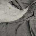 Bedsure GentleSoft Sherpa Fleece King Blankets for Bed, Non-Heated, Thick and Warm Throw for Women and Men, Soft Fuzzy Plush King Blanket for Winter, Grey, 108x90 Inches