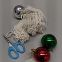 FREEBLOSS 6 Set DIY Macrame Christmas Ball Macrame Christmas Ornaments Macrame Kits for Adults Beginners Macrame Supplies for Christmas DIY Crafts Macrame Hanging Ornaments