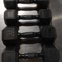 CAP 50 lb Rubber Hex Dumbbell Weight Set, Includes 2 x 10lb, 2 x 15lb Dumbbells