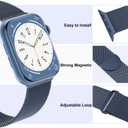 3 Pack Mesh Metal Band Compatible with Apple Watch Band 38mm 40mm 41mm 42mm 44mm 45mm 46mm 49mm, Stainless Steel Magnetic Loop Strap for iWatch Ultra 3 2 1 Series 11/10/9/8/SE/7/6/5/4/3 Men Women