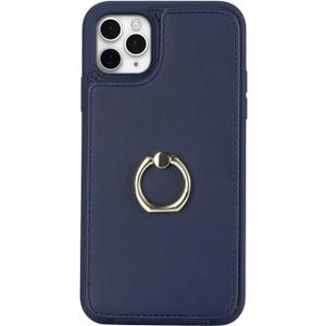  for iPhone 13/14 Case Wallet with Credit Card Holder, 360 Rotation Ring PU Leather Magnetic Clasp Kickstand Heavy Duty Protective Cover for Women and Men 6.1 Inch (Blue)