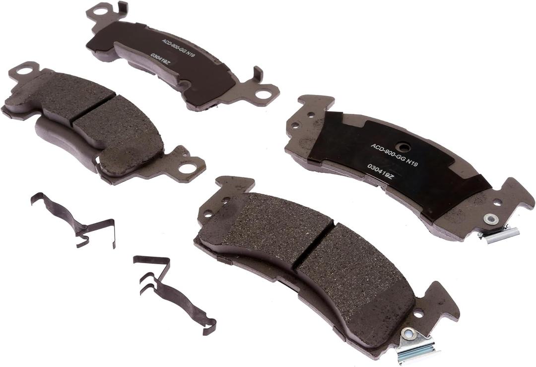 ACDelco Silver Front Brake Pad Set 14D52CHF1 | GM 19387619 Ceramic Rear Brake Pads for Select Cadillac, Chevy, Chevrolet, Buick, Jeep, GMC, and more