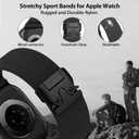 Elastic Sport Band for Apple Watch Ultra 3/2/1 Bands 49mm 46mm 45mm 44mm 42mm 41mm 40mm 38mm Men Women, Adjustable Parachute Buckle Nylon Fabric Wristband for iWatch Series 11 10 SE 9 8 7 6 5 4 3