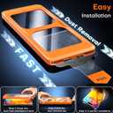 TOCOL for iPhone 16 Pro Screen Protector 9H Hardness Military Grade Shatterproof HD Tempered Glass Full Coverage Easy Installation Case Friendly 2 Pack