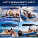 3 Bow Bimini Top Replacement Canvas- 900D Durable Marine Grade Canvas with Storage Boot, Waterproof & UV-Proof Boat Canopy for without Frame Jon Boats, Pontoon Boats (Navyblue, 6'L x 46-73"W x 78"H)