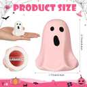 2 Pack Toilet Bolt Caps Decorative Toilet Bolt Screw Covers Ceramic Cute Bathroom Decor Fun Themed Gadgets Bathroom Replacement Parts (Pink, White,Ghost)