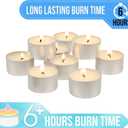 Stonebriar 300 Pack Unscented Tea Light Candles with 6-7 Hour Extended Burn Time, White, 300 Count