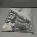 ZAFUL Floral Sweaters for Women Trendy Crew Neck Long Sleeves Knitted Pullover Boho Sweater Chunky Knit Tops (White, M)